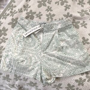 Minkpink Green Patterned Shorts